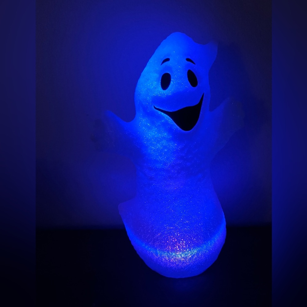 LED fiber optic type melted plastic popcorn changing color ghost lamp battery - Picture 7 of 10